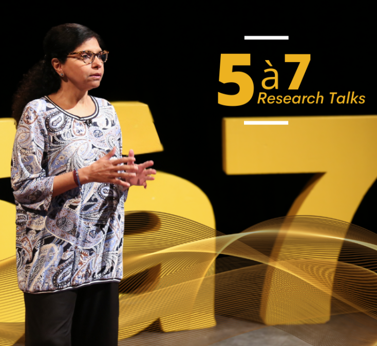 Photo of Shahirose Premji during her 5 a 7 talk